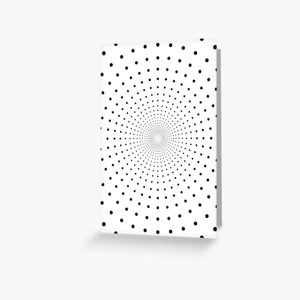 Blue Circles and Rays on White Background - фон иллюзия Greeting Card