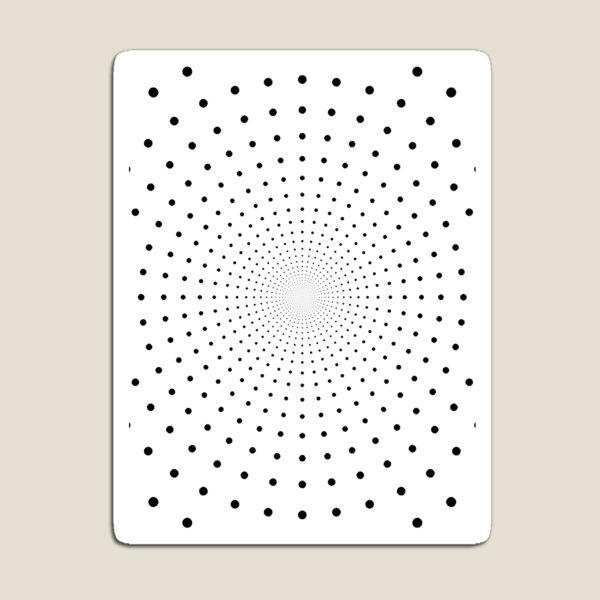 Blue Circles and Rays on White Background - фон иллюзия Magnet