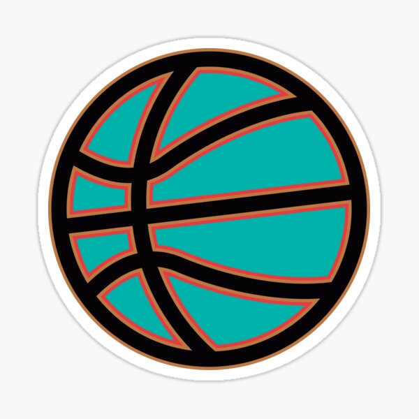Simple Basketball Design In Your Team's Colors! Sticker