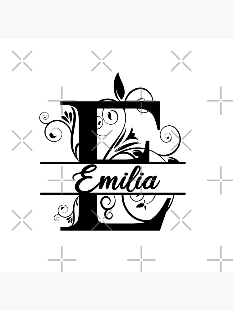 Personalized Name Monogram E - Emilia - Letter E Art Board Print for Sale  by MysticMagpie