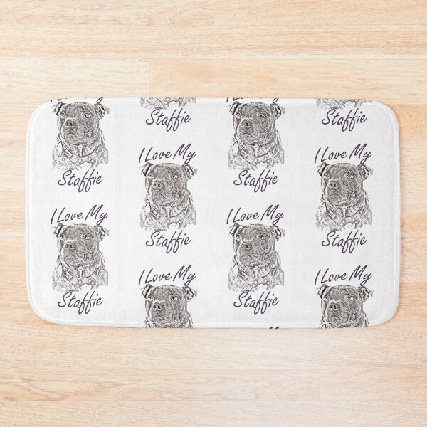 Item preview, I Love My Staffie designed and sold by SadSacDesigns.