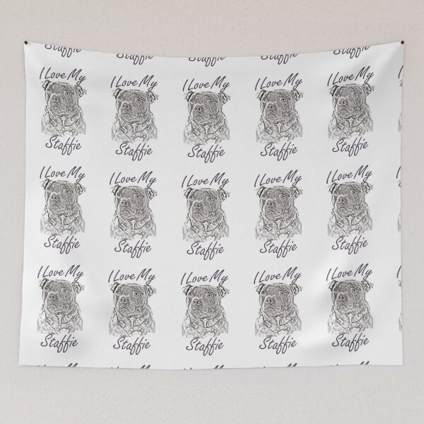 Item preview, I Love My Staffie designed and sold by SadSacDesigns.