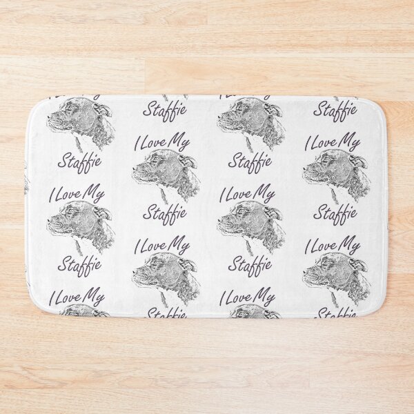 Item preview, I Love My Staffie designed and sold by SadSacDesigns.