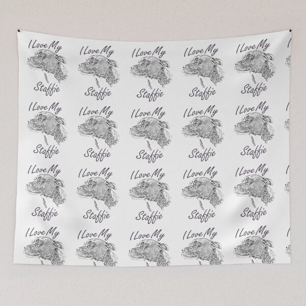 Item preview, I Love My Staffie designed and sold by SadSacDesigns.