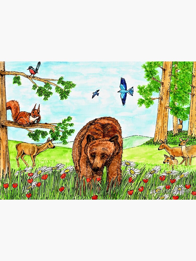 Friendly Bear - Wall Art by EuniceWilkie