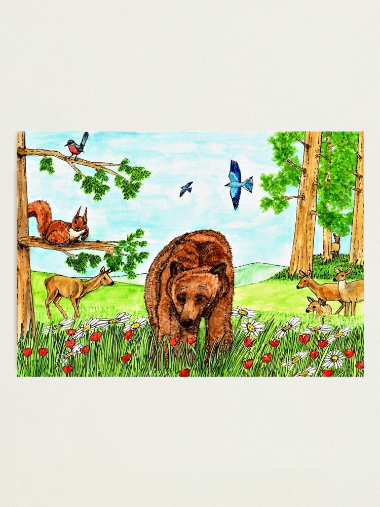 Alternate view of Friendly Bear - Wall Art Photographic Print