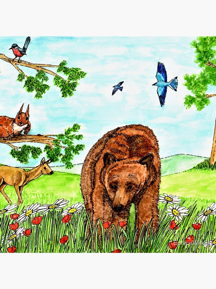 Friendly Bear - Clock by EuniceWilkie