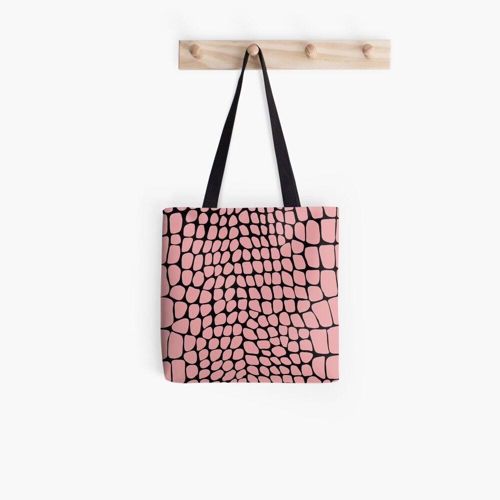 croc print tote bag