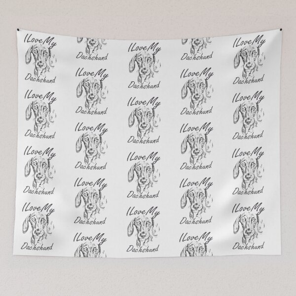 Item preview, I Love My Dachshund designed and sold by SadSacDesigns.