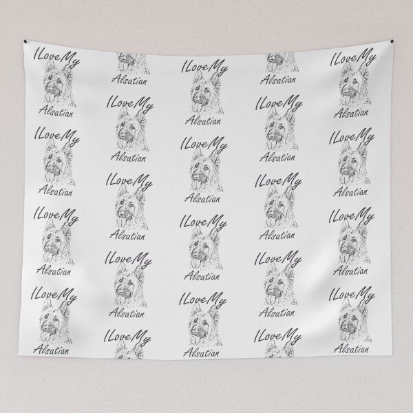 Item preview, I Love My Alsatian designed and sold by SadSacDesigns.
