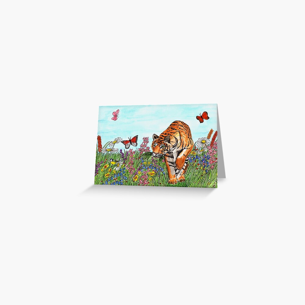 Tiger in a Perfect World - Postcard Greeting Card