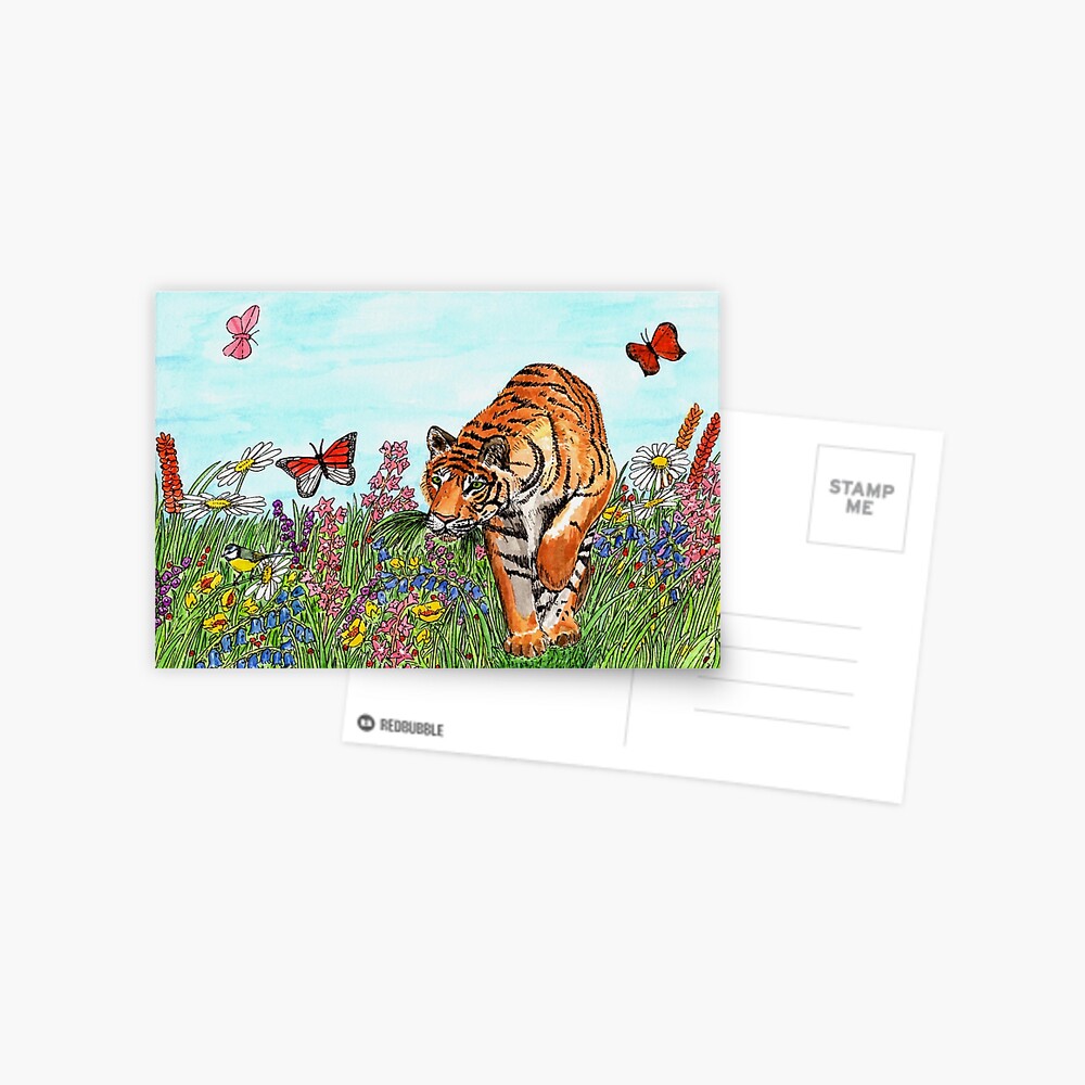 Tiger in a Perfect World - Postcard Postcard