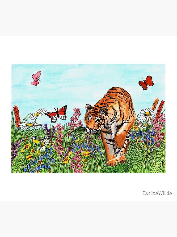Tiger in a Perfect World - Scarf and Clothing by EuniceWilkie