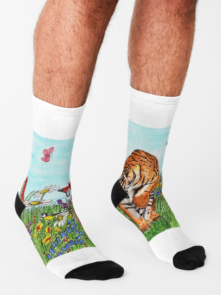 Alternate view of Tiger in a Perfect World - Scarf and Clothing Socks