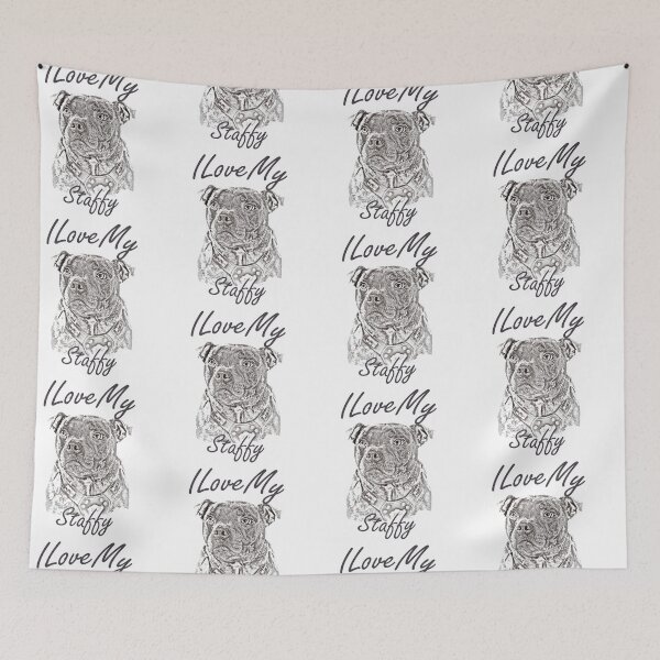 Item preview, I Love My Staffy designed and sold by SadSacDesigns.