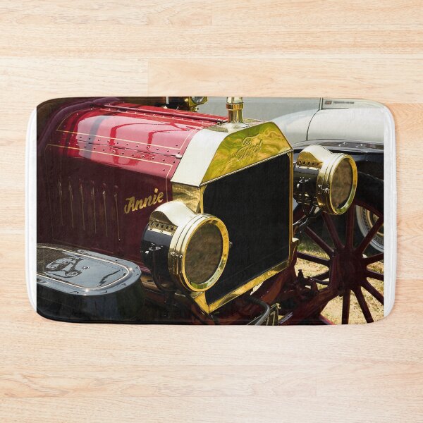 Item preview, The front of a red Ford Model T on display at a car show designed and sold by Graham Cornall.