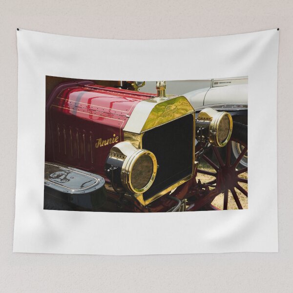 Item preview, The front of a red Ford Model T on display at a car show designed and sold by Graham Cornall.