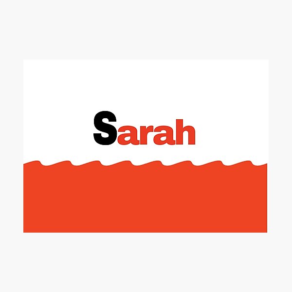 Sarah Name Wall Art Redbubble