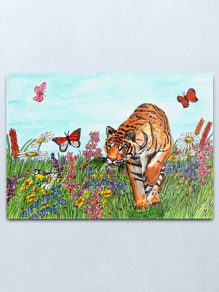 Alternate view of Tiger in a Perfect World - Wall Art Metal Print