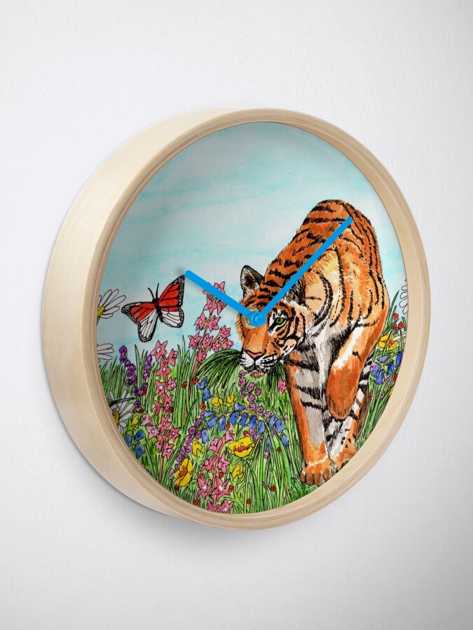 Alternate view of Tiger in a Perfect World - Clock Clock