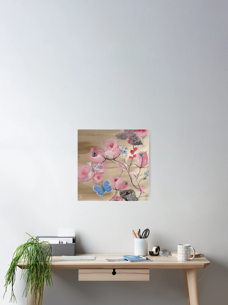 Thumbnail 2 of 3, Poster, Flower Seamless Pattern, Pink Roses. designed and sold by DiensDesign.