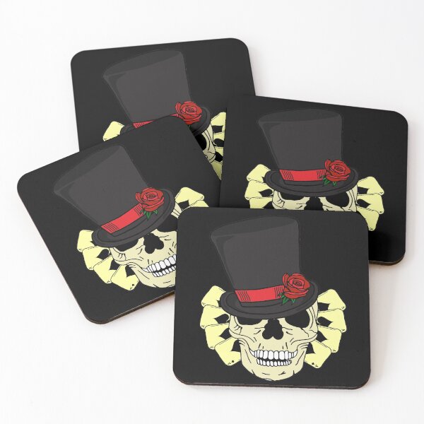 Item preview, Magician Skull Wearing Top Hat and Deck of Cards designed and sold by HotHibiscus.