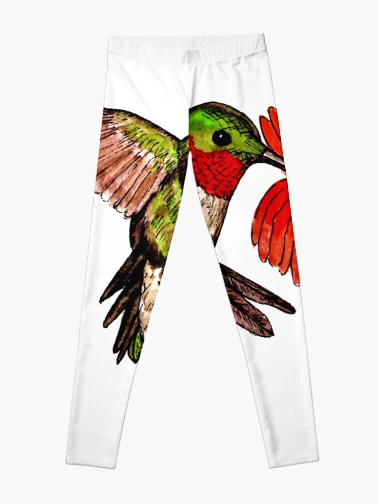 Alternate view of Humming Bird and Flower - Scarf and Clothing Leggings
