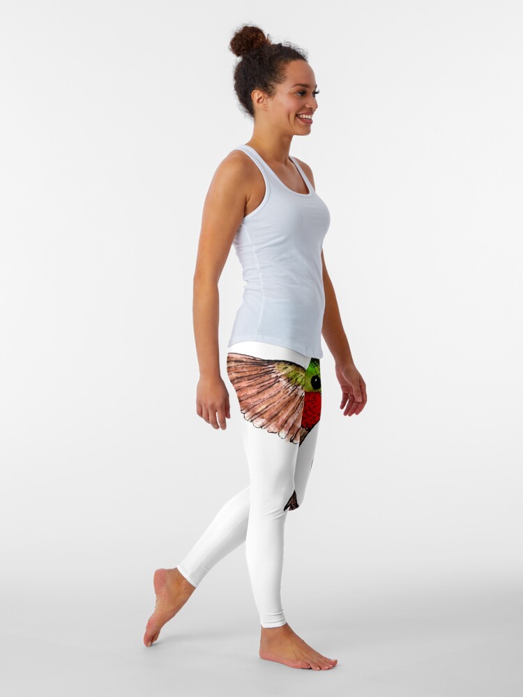Alternate view of Humming Bird and Flower - Scarf and Clothing Leggings