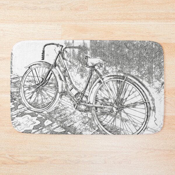 Artikelvorschau, Das alte Vintage Fahrrad - Transparent in Schwarz und Weiß entworfen und verkauft von gphotobox.