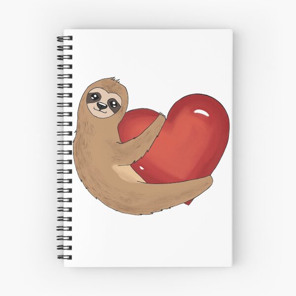 Item preview, Valentine sloth with red heart designed and sold by -Lumisa-Design-.