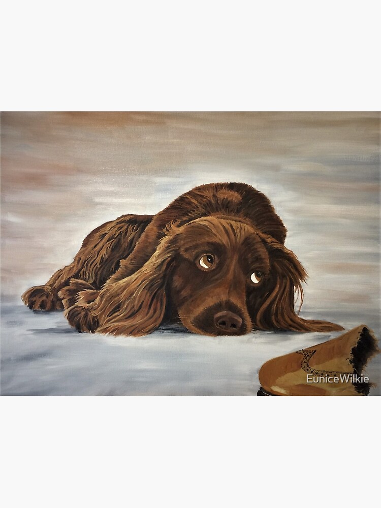 Naughty Spaniel - Wall Art by EuniceWilkie