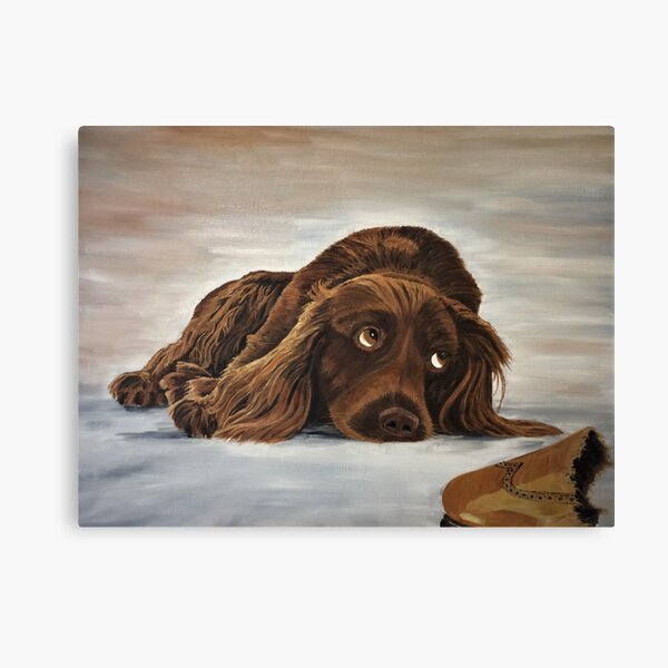 Naughty Spaniel - Wall Art Canvas Print