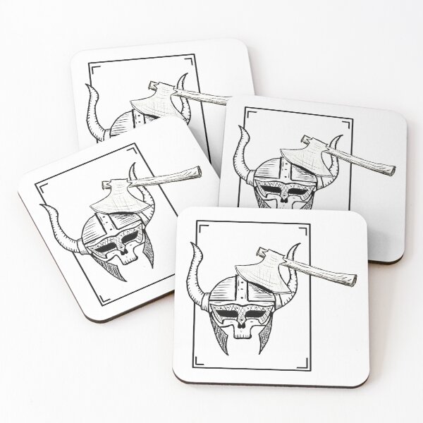 Item preview, Barbarian Skull designed and sold by DoodleDashCollective.