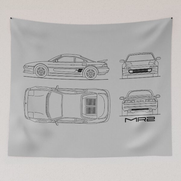 Item preview, The MR2 Blueprint in Black designed and sold by rogue-design.