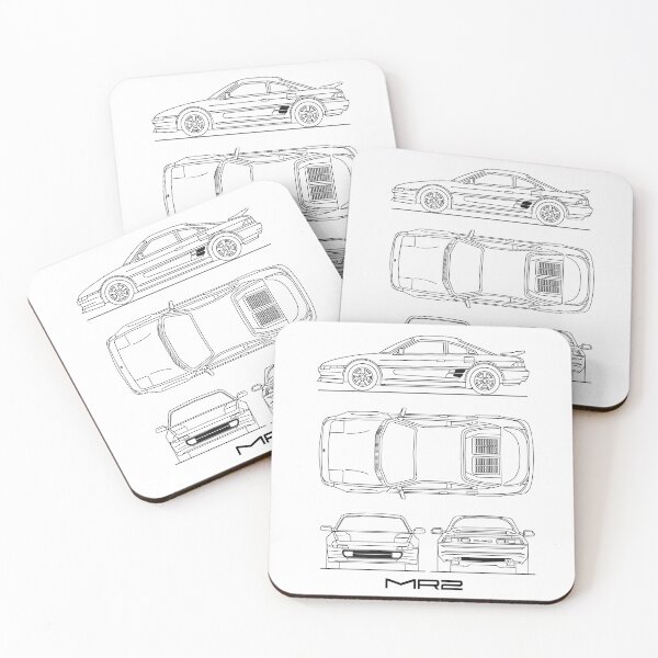 Item preview, The MR2 Blueprint in Black designed and sold by rogue-design.