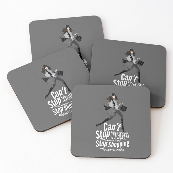 Item preview, Can’t Stop Ticing Because I Cant Stop Shopping Dark Hair Girl, Tourette Syndrome Awareness , Tourettes designed and sold by MJDezigns.