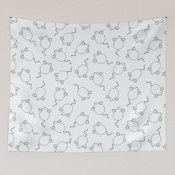 Item preview, Outline mouse seamless pattern. Vector childish background for fabric, textile, wrapping. Symbol Chinese New Year 2020. designed and sold by illucesco.