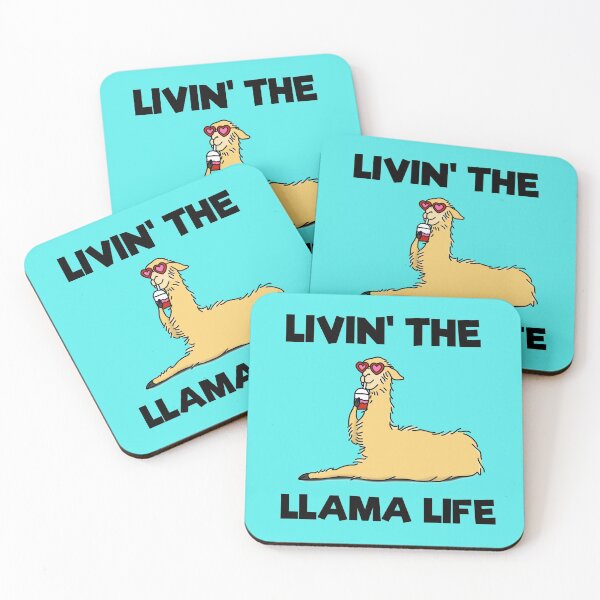Item preview, Livin' the llama life cool llama sipping iced coffee designed and sold by mermaids001.