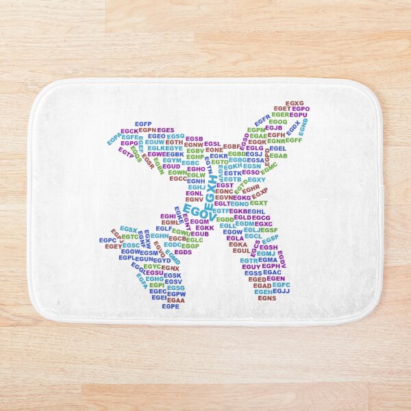 UK AIRPORT ICAO CODES Bath Mat