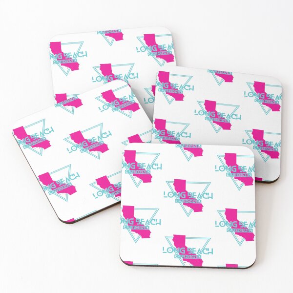 Item preview, Long Beach California Souvenirs CA Vintage Triangle Pink Blue designed and sold by Brandon Fuller.