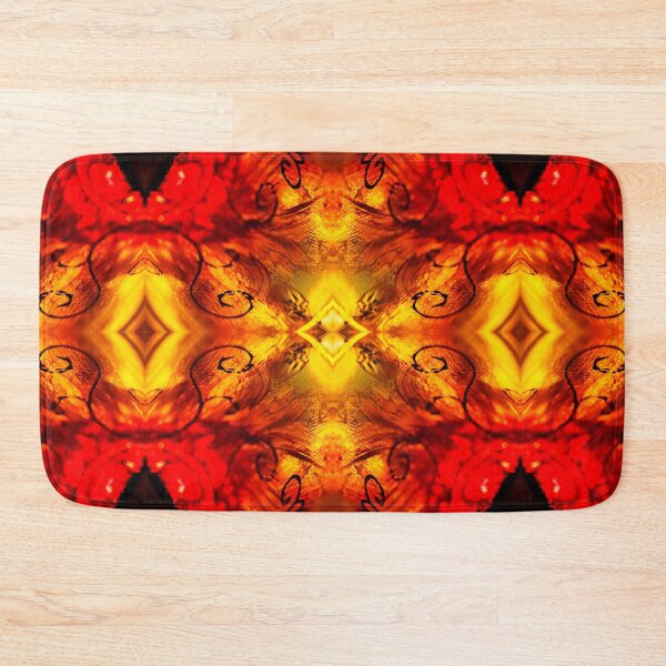 Item preview, Firery tile designed and sold by stitchling.