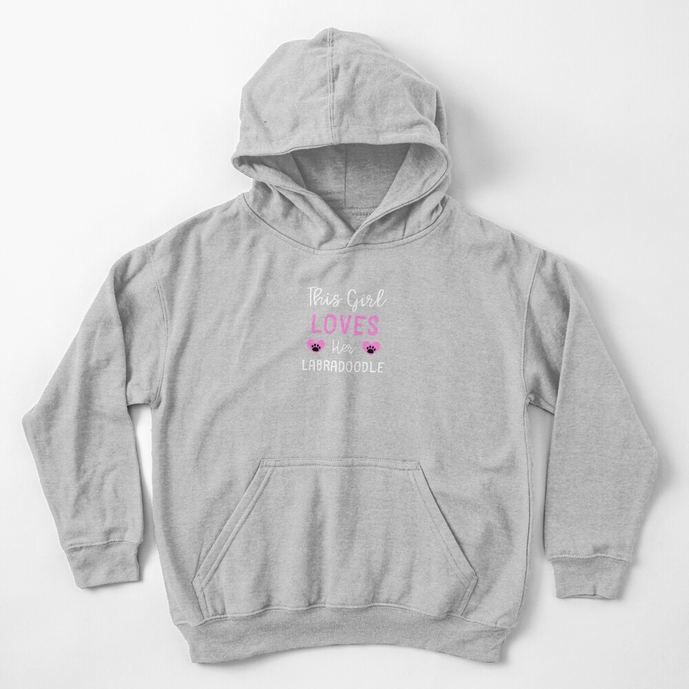 This Girl Loves Her Labradoodle - Labradoodle Gift Idea Kids Pullover Hoodie