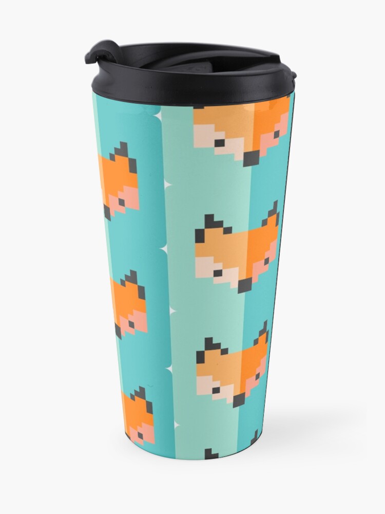Vista alternativa de Taza de viaje Zorro pixel