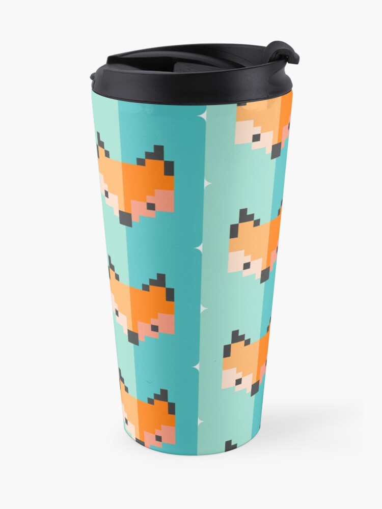 Vista alternativa de Taza de viaje Zorro pixel