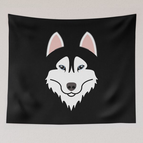 Item preview, Siberian Husky dog face designed and sold by ShirtBricks.