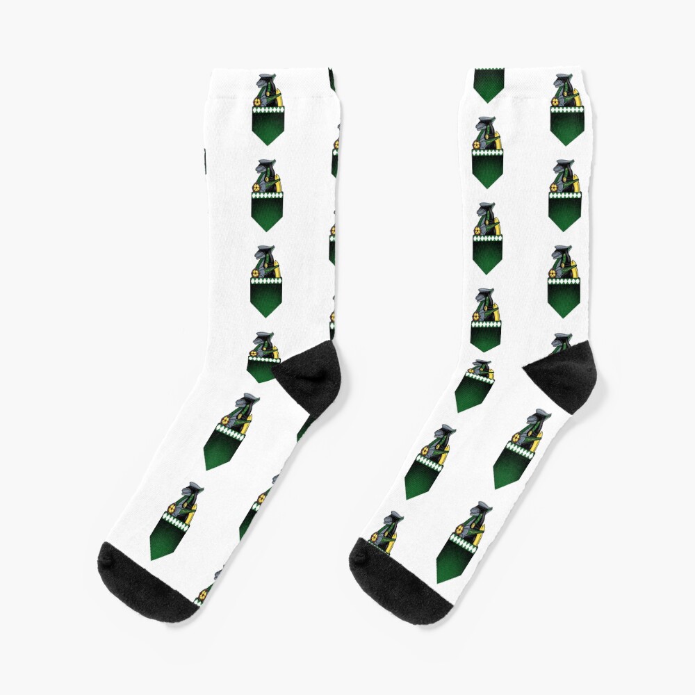 "Green Power Rangers Dragonzord Tommy Pocket 90's" Socks by