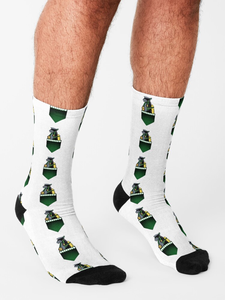 "Green Power Rangers Dragonzord Tommy Pocket 90's" Socks by
