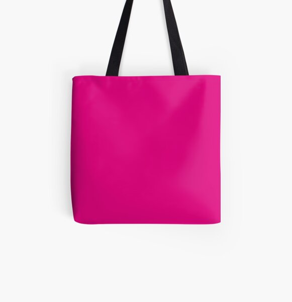 Pink, Pale Red Color All Over Print Tote Bag