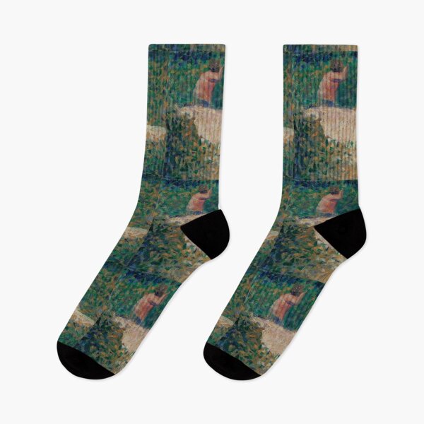 Item preview, Farmers working on bails of hay - Georges Seurat designed and sold by Vintage Designs +.