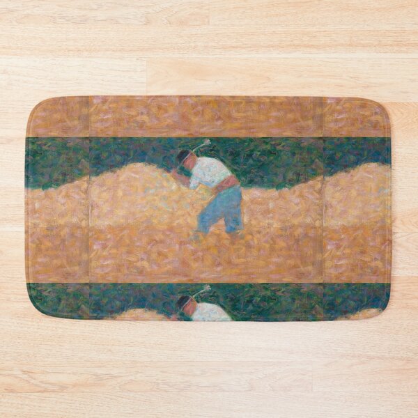 Item preview,  Farmers working on bails of hay - Georges Seurat designed and sold by Vintage Designs +.